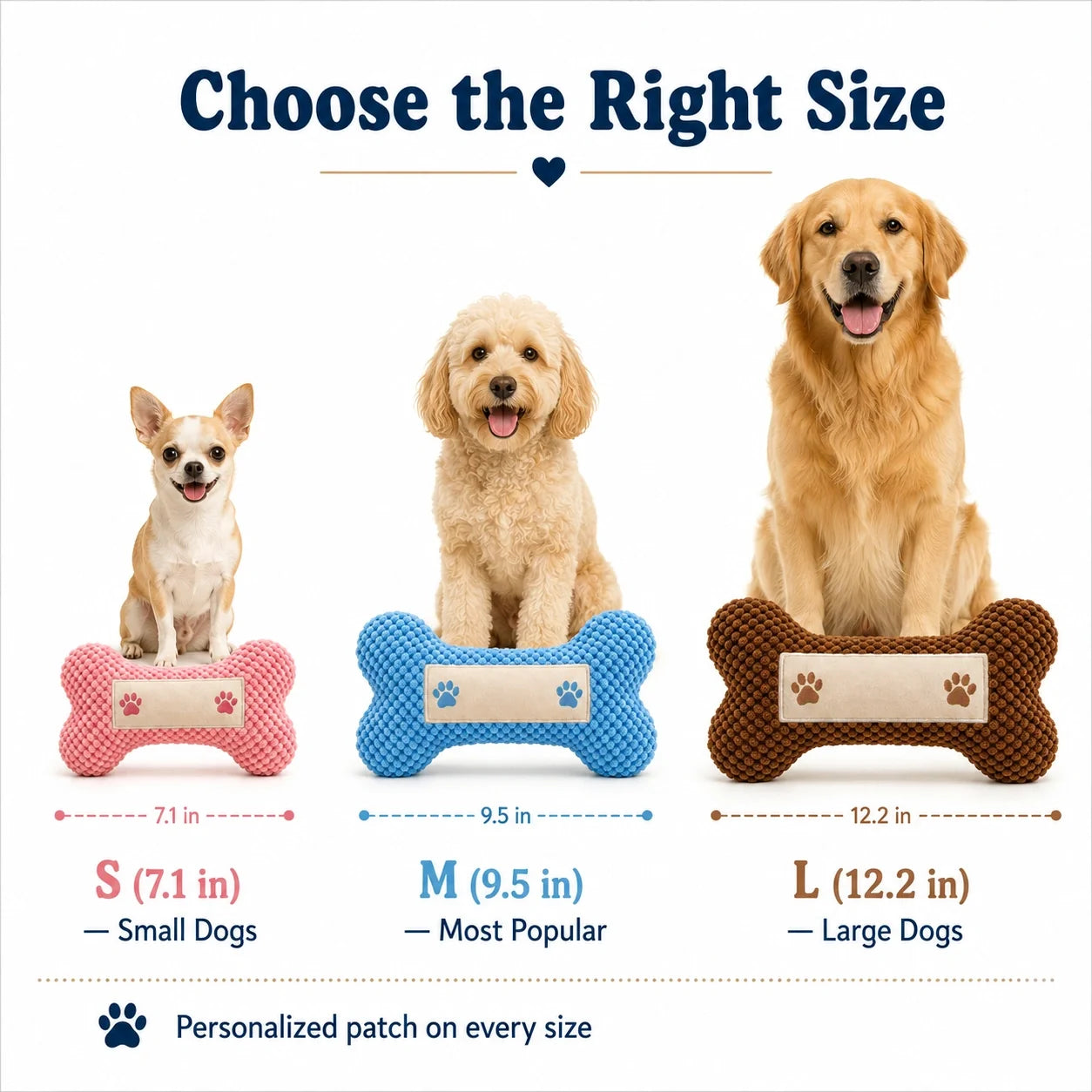 Dog Dad Gift — Personalized Squeaky Bone Toy