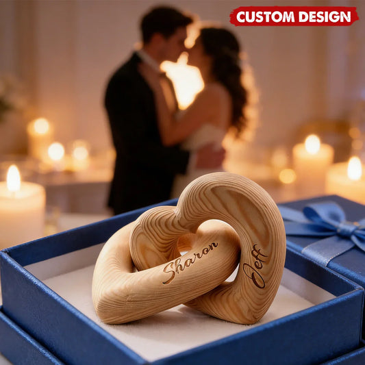 Love You More Every Day - Personalized Custom Engraved Infinity Heart Sculpture