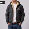 Mens Contrast Lined Hooded Full Zip Jacket