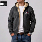 Mens Contrast Lined Hooded Full Zip Jacket