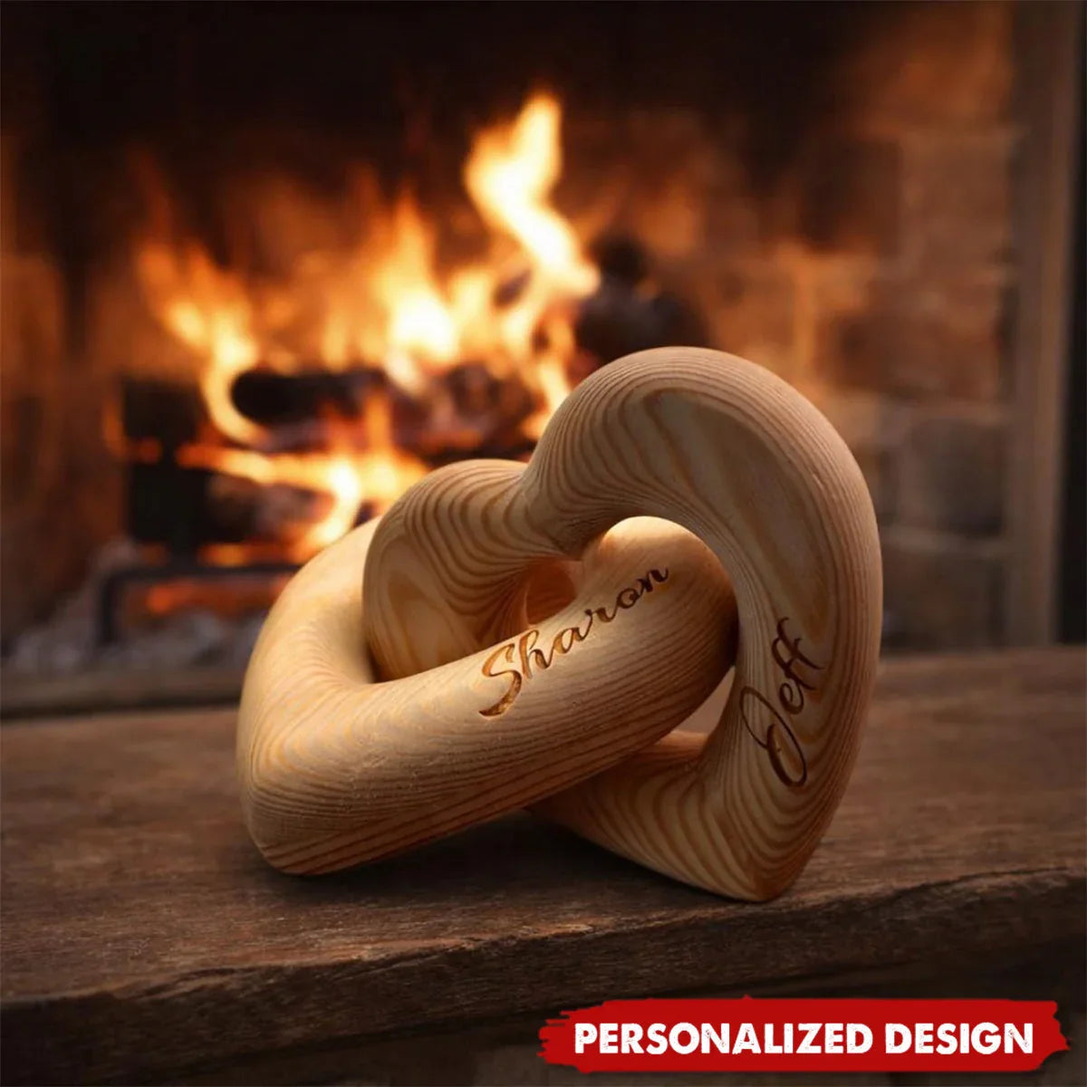Love You More Every Day - Personalized Custom Engraved Infinity Heart Sculpture