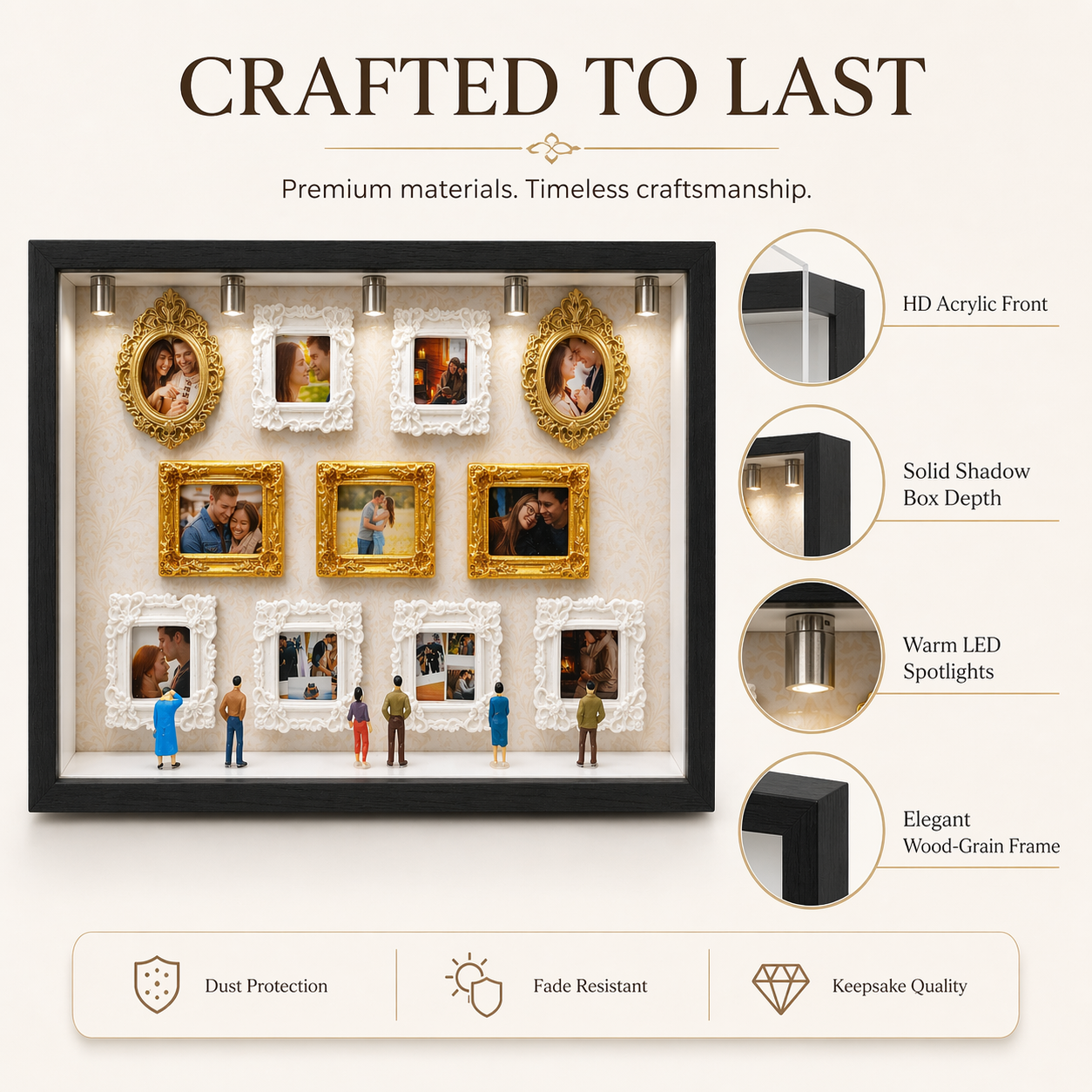 "Our Tiny Museum" Personalized 3D Photo Frame – A Gift She’ll Cherish Forever