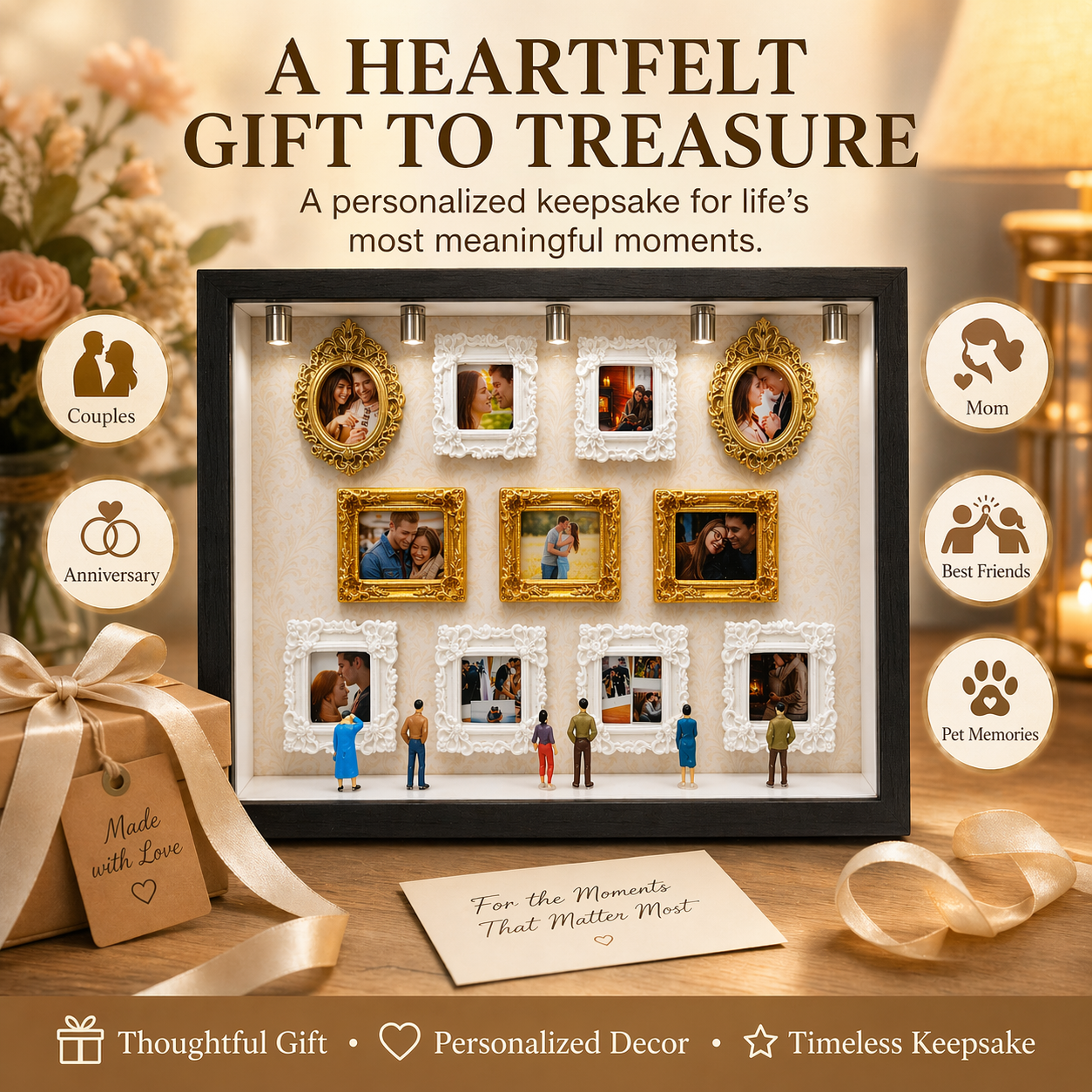 "Our Tiny Museum" Personalized 3D Photo Frame – A Gift She’ll Cherish Forever