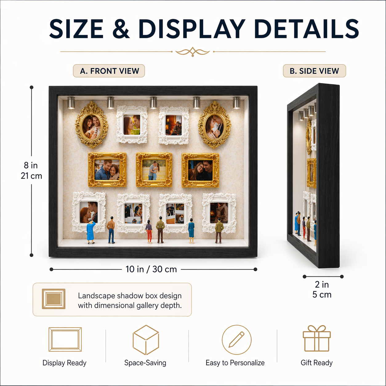 "Our Tiny Museum" Personalized 3D Photo Frame – A Gift She’ll Cherish Forever