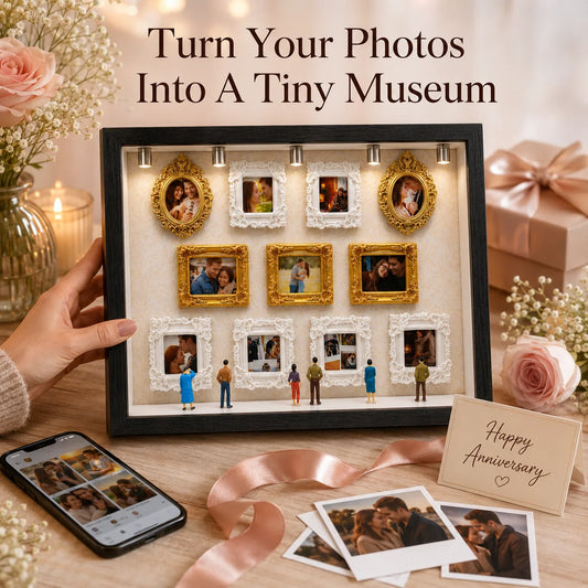 "Our Tiny Museum" Personalized 3D Photo Frame – A Gift She’ll Cherish Forever