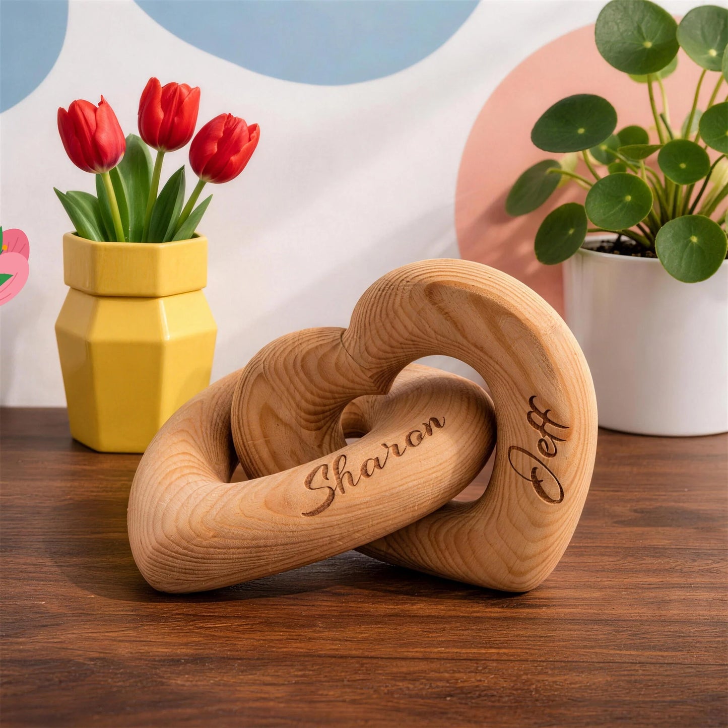 Love You More Every Day - Personalized Custom Engraved Infinity Heart Sculpture