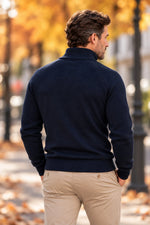 Refined Quarter Zip Sweater