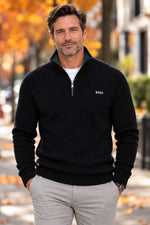 Refined Quarter Zip Sweater