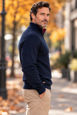 Refined Quarter Zip Sweater