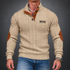 Textured Button-Neck Sweater