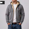 Mens Contrast Lined Hooded Full Zip Jacket